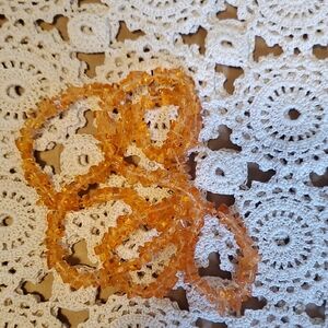 Orange Glass Chip Beaded Necklace